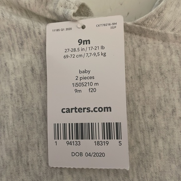 Carter’s Baby 2 PCs. 9 Mos 17-21Lbs - Picture 3 of 7